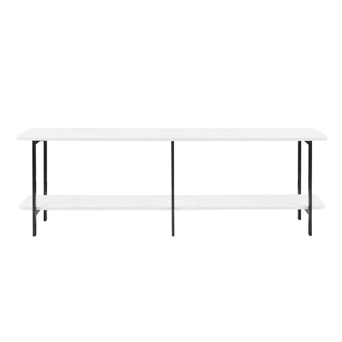 Celine 2 Shelf Console Table with Durable Construction - Gray, White, Black