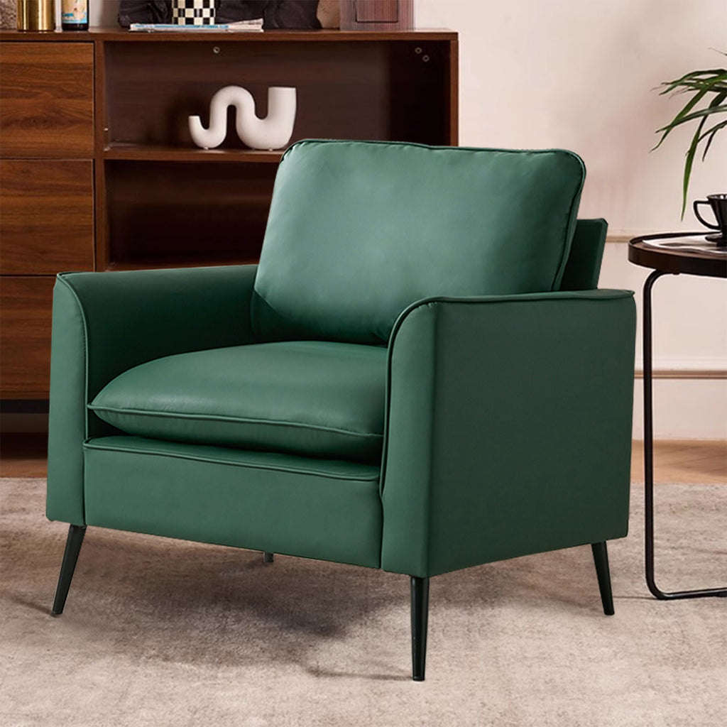 Nordic Retro Light Luxury Upholstered Sofa Chair Set of 2 with Cushions - Multiple Colors