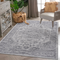 MARFI Collection 5.3X7.6 Rug with Easy-Care Polyester - Silver, Blue+Grey, Ivory