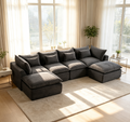 Cloud Couch Oversized Modular Sectional Sofa with Modular Design - Antique Grey