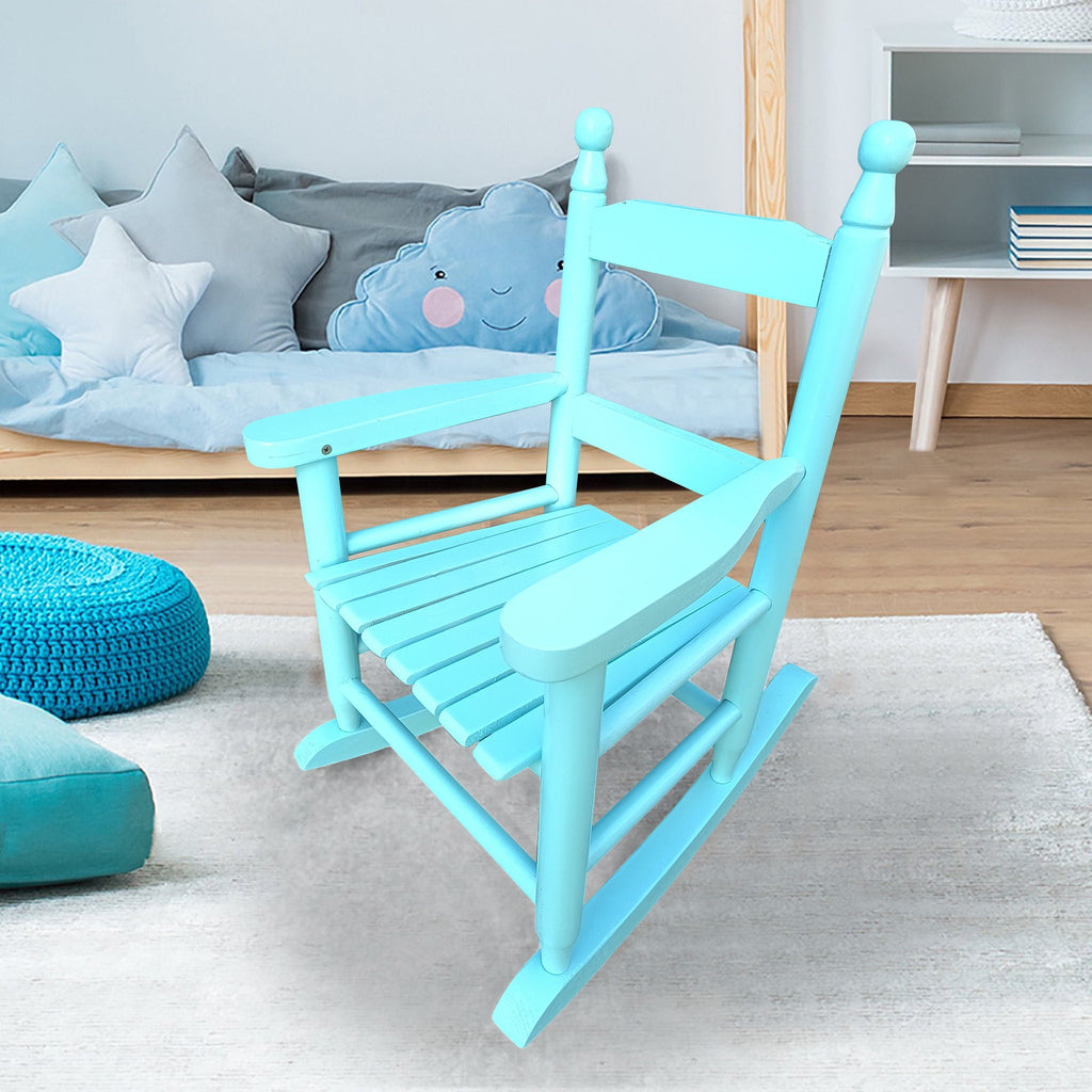 Children's Rocking Chair with Sturdy Populus Wood Frame - Multiple Colors