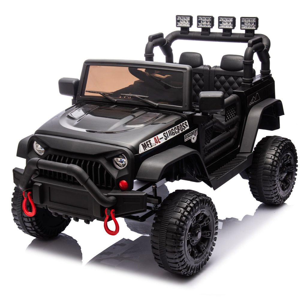 24V Kids Ride On Car with Remote Control and Bluetooth - Black