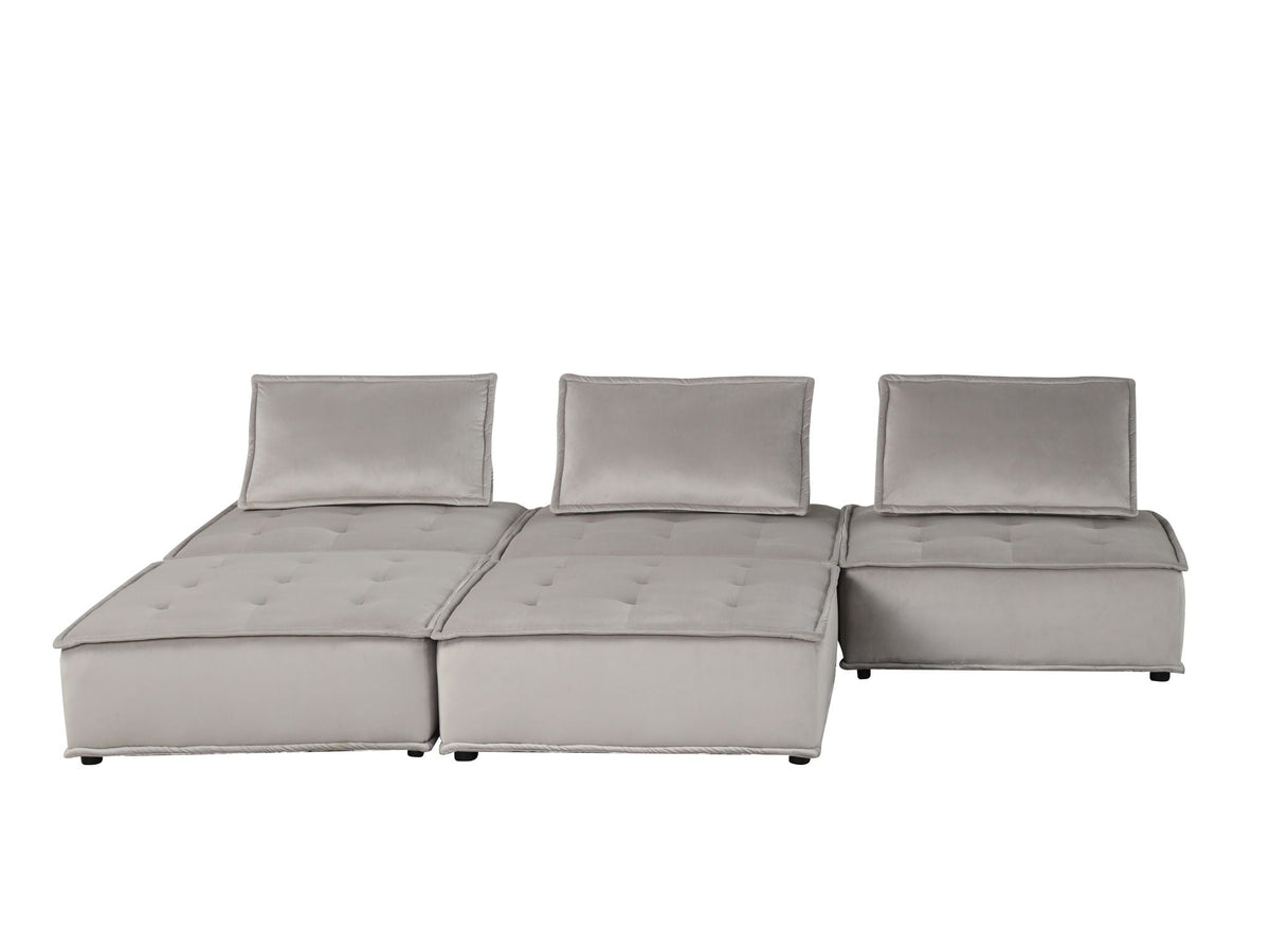 Anna Soft Modular Sectional Sofa with Modern Comfort - Black or Gray