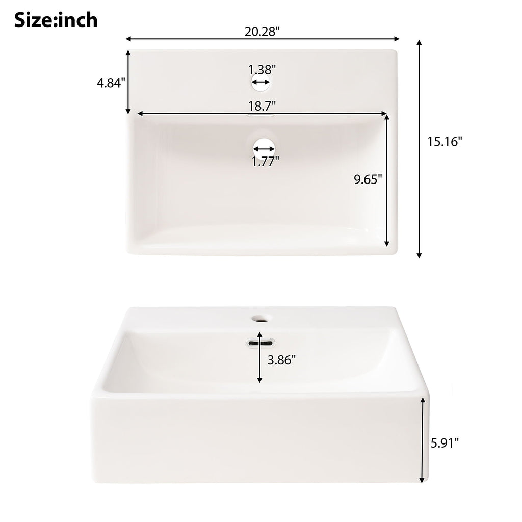 Bathroom Vanity with Ceramic Sink and Ample Storage - Blue, Green, or Black