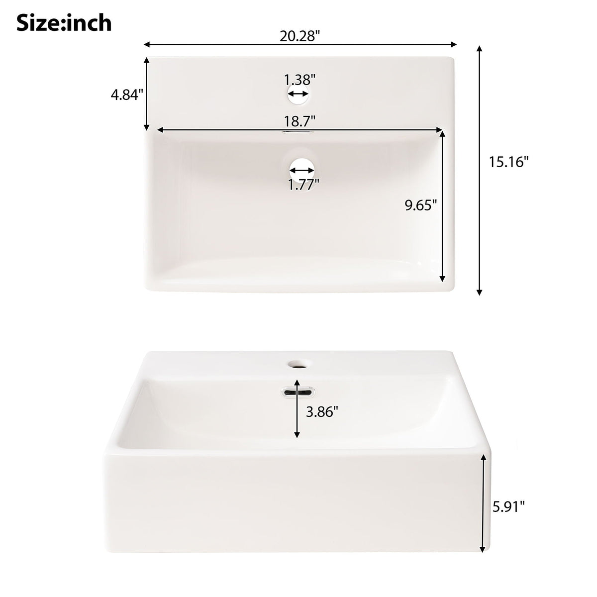 Bathroom Vanity with Ceramic Sink and Ample Storage - Blue, Green, or Black