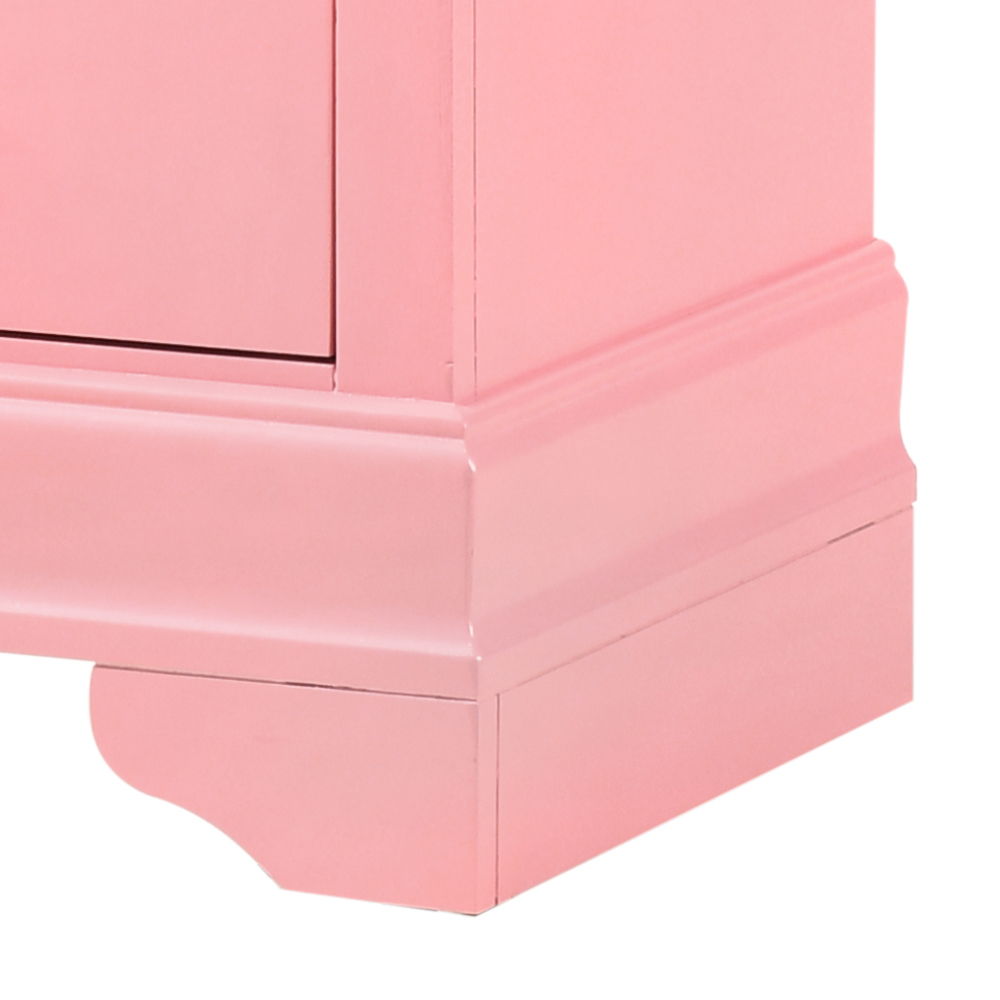 Traditional Style Design Nightstand with Classic Accent - Multiple Colors