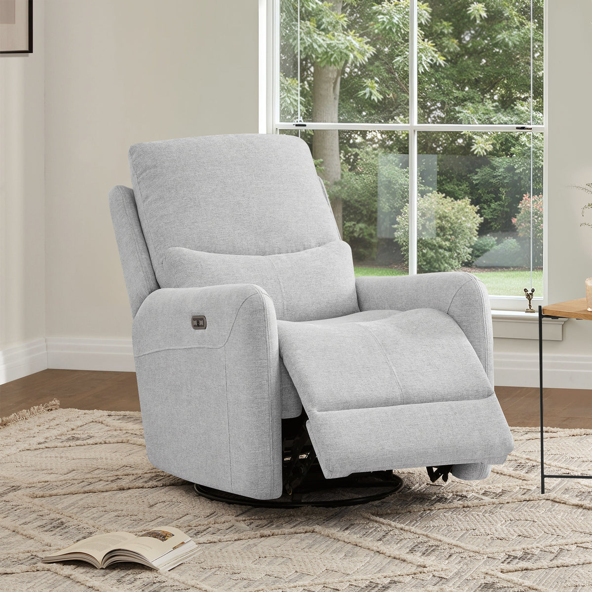 Dublin 30" Swivel Power Recliner Arm Chair with 360° Swivel - Heathered