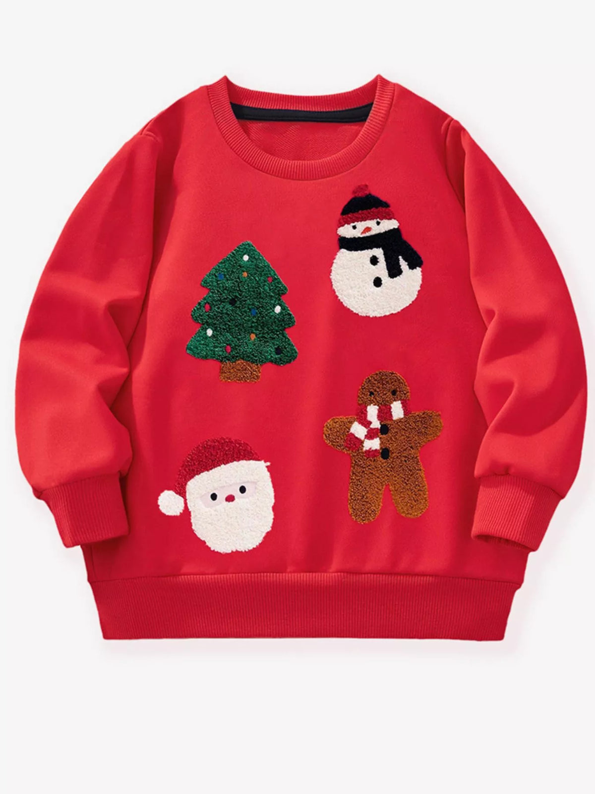 Children's Christmas Character Round Neck Sweatshirt