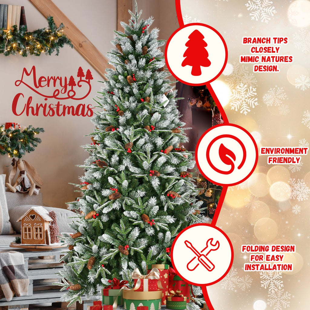 9FT Christmas Tree with 3750 Tips - Lush Fullesthetic PVC Holiday Tree