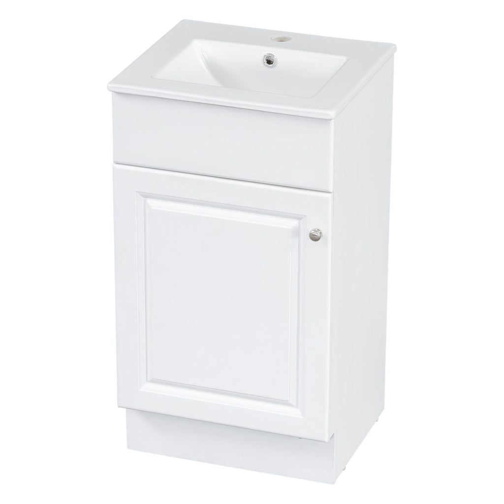 Bathroom Vanity with Sink and Adjustable Shelf - Multiple Colors