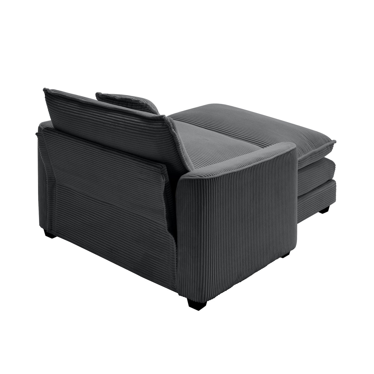 Modern Comfortable Single Chair & Ottoman with Deep Seat - Multiple Colors