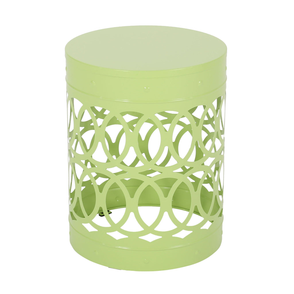 Outdoor Metal Large End Table with Modern Design - Multiple Colors