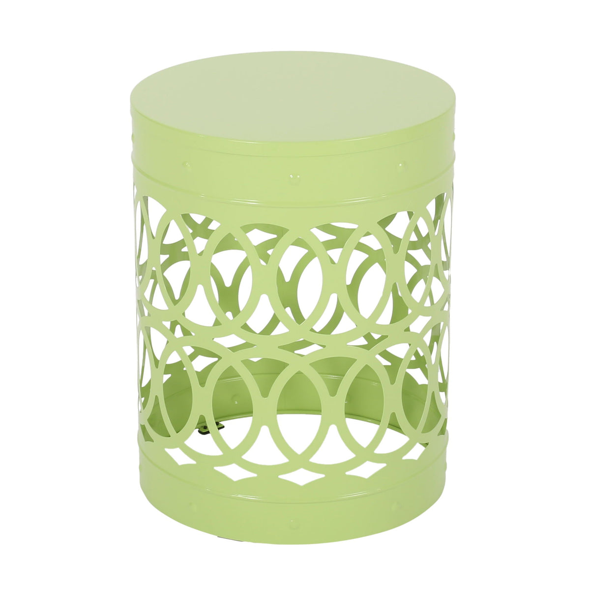 Outdoor Metal Large End Table with Modern Design - Multiple Colors