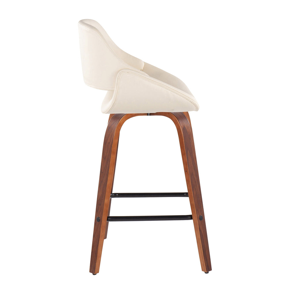 Fabrico - Mid-Century Modern Counter Stool (Set of 2)