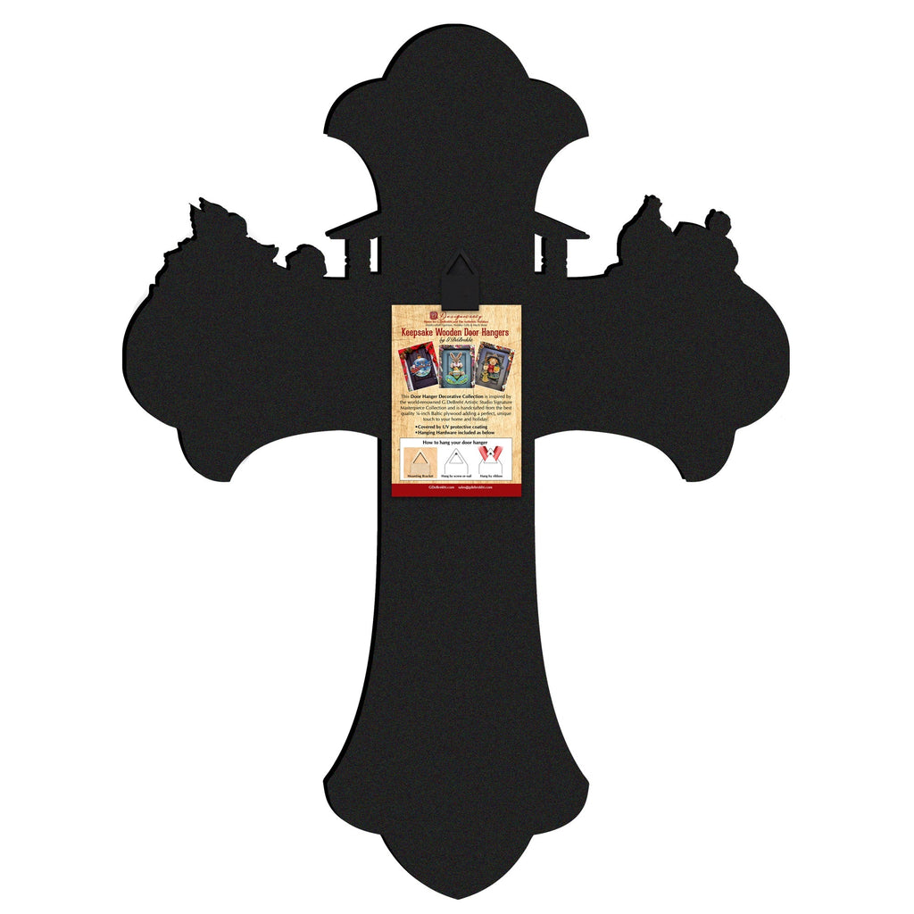 Garden Serenity Cross Holiday Door Decor by G. Debrekht - Easter Spring Decor - 8688168H