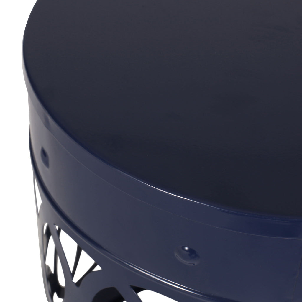 Outdoor Metal Large End Table with Modern Design - Multiple Colors