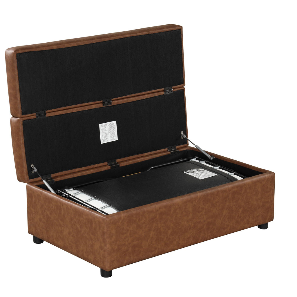Twin Size Folding Ottoman Sleeper Bed with Mattress - Light Brown, Black, Dark Gray, White
