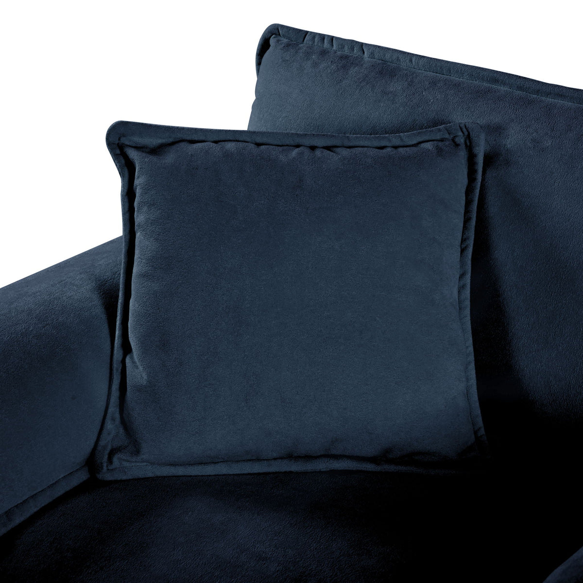 Oversized Chair & Ottoman with Soft Upholstery - Blue or Black