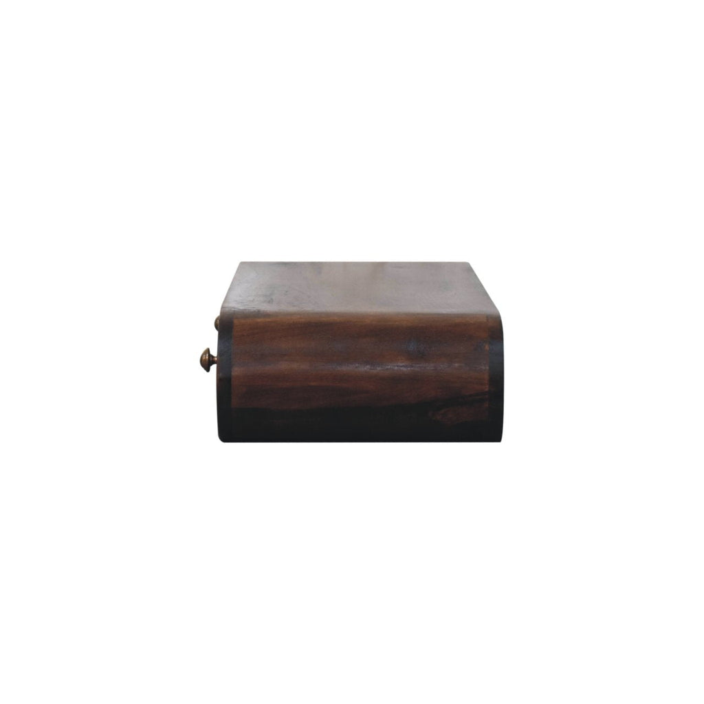 Solid Wood Wall-Mounted Console Table with Modern Design - California Walnut