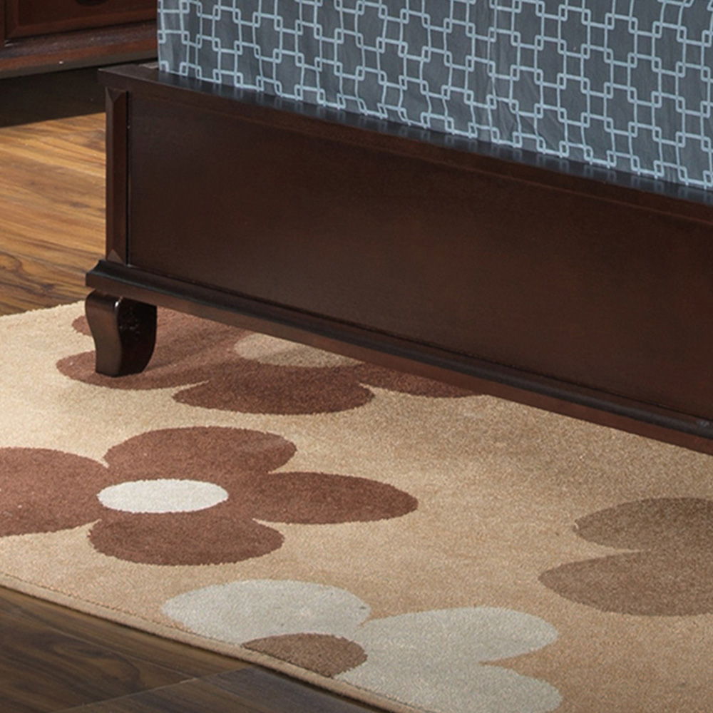 Transitional Panel Bed with Timeless Design - Dark Brown