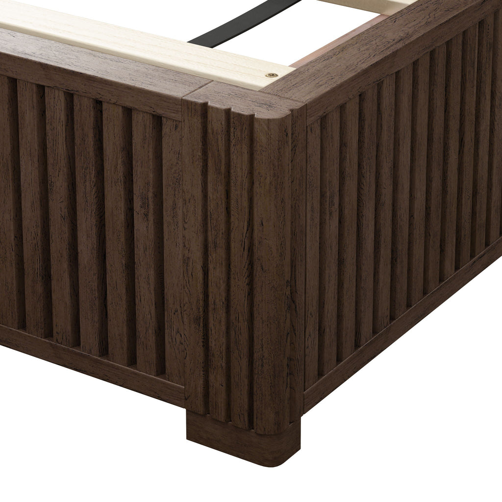 Platform Bed Frame with Headboard, Floor Standing Design - Queen & King