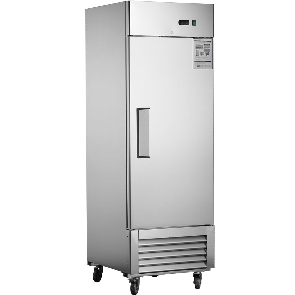 27" Commercial Refrigerator with Stainless Steel Construction - Solid Door