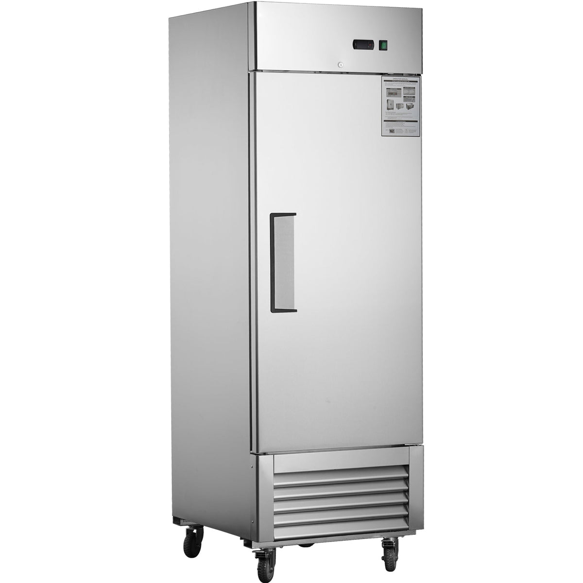 27" Commercial Refrigerator with Stainless Steel Construction - Solid Door