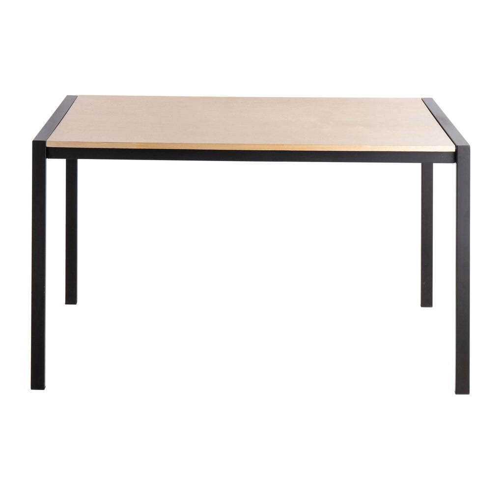 Fuji Modern Dining Table with Glass or Wood Top - Multiple Colors