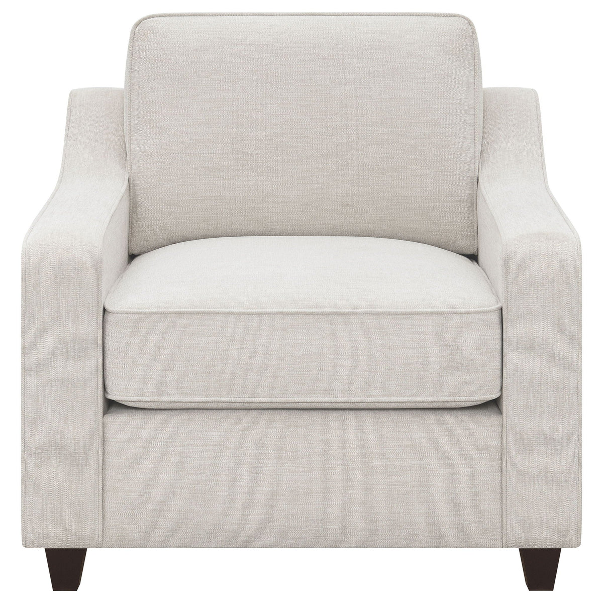 Christine Upholstered Sloped Arm Accent Chair Beige