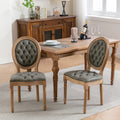 French Style Solid Wood Dining Chair with Nailhead Trim - Multiple Colors