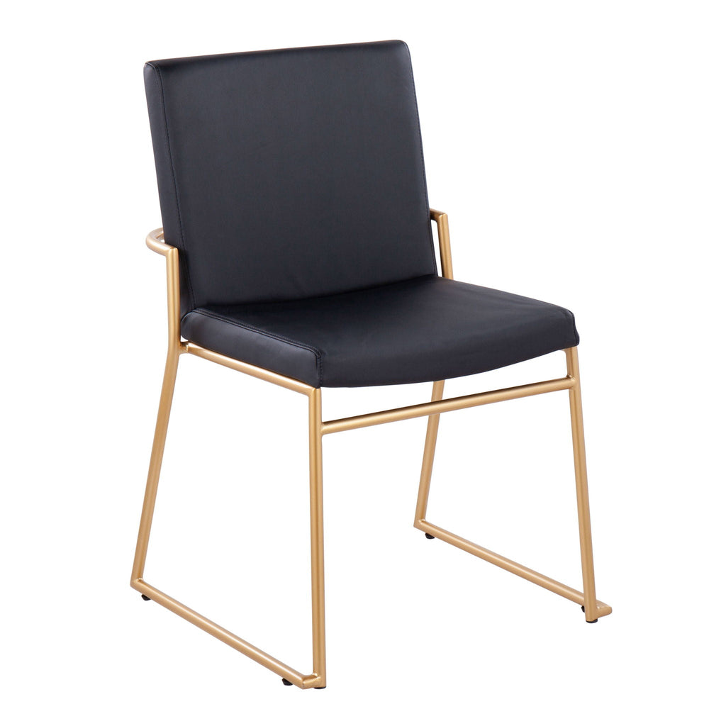 Dutchess Contemporary Dining Chair Set with Metal Frame - Dark Gray or Black