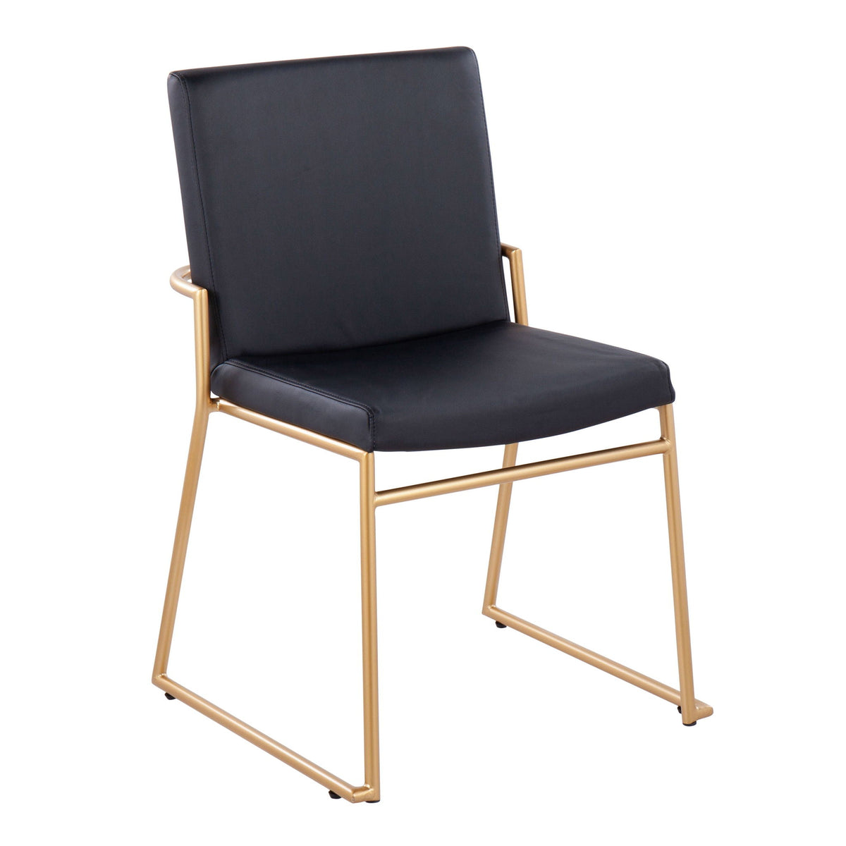 Dutchess Contemporary Dining Chair Set with Metal Frame - Dark Gray or Black