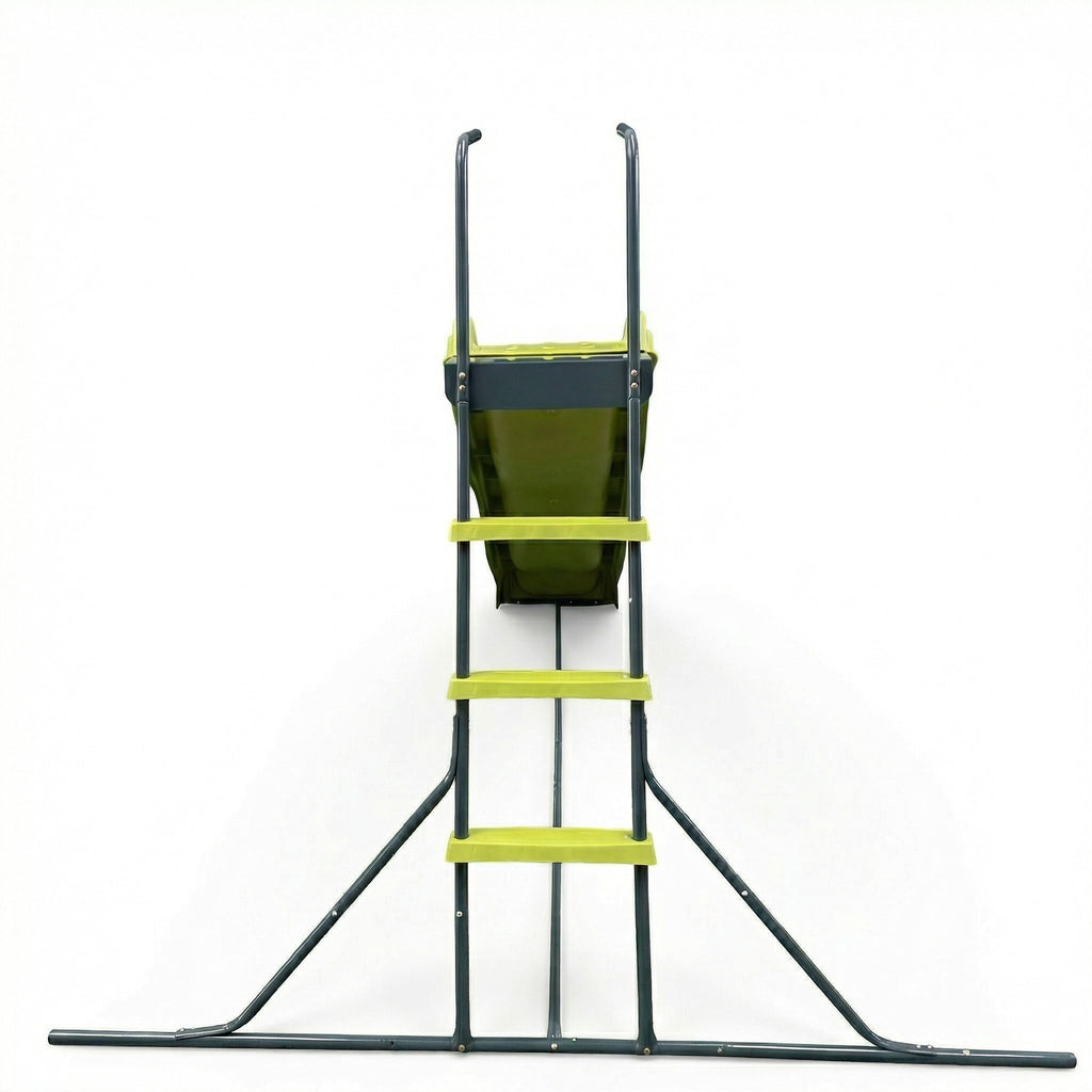 Indoor Freestanding Playground Equipment Slide with Safety Guardrails - Green