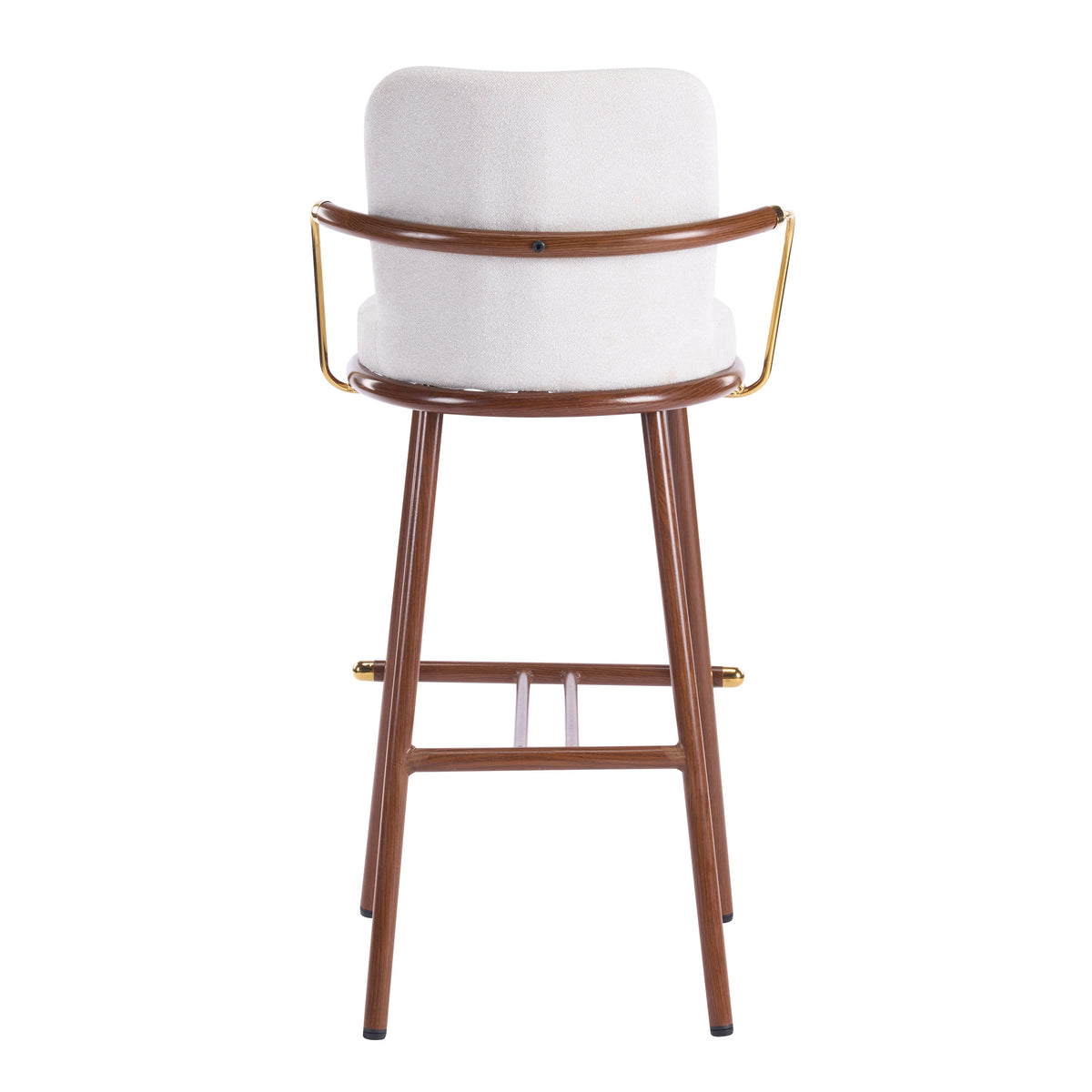 Chaya Indoor Upholstered Bar Stool with Metal Frame - Beige
