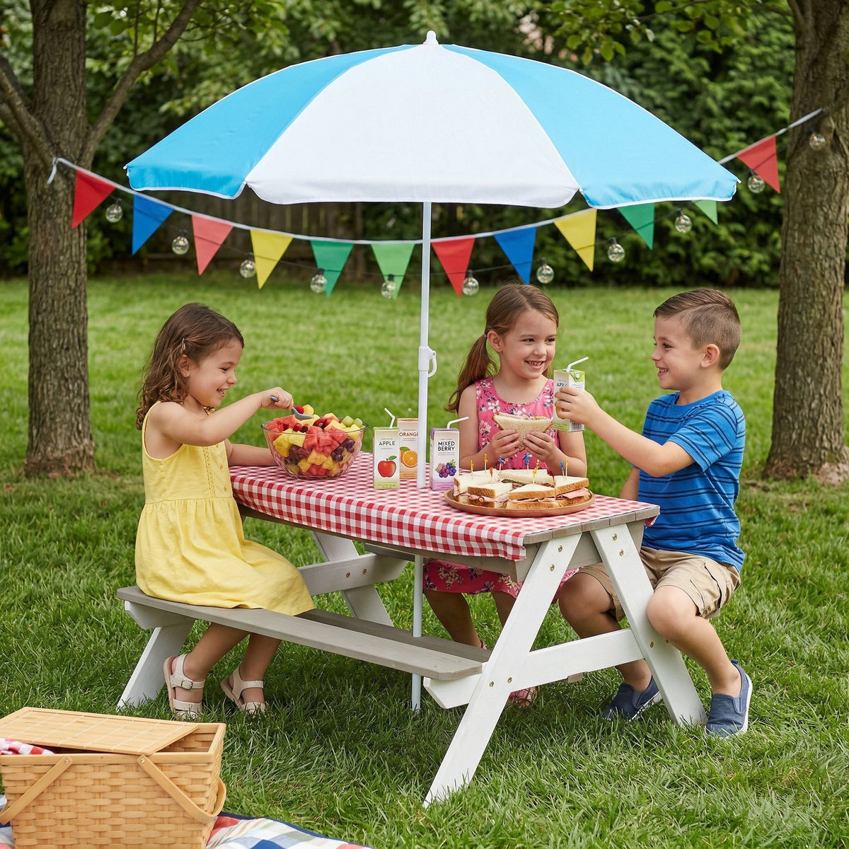Kids Picnic Table with Sand and Water Table Conversion - Cedar Outdoor Table