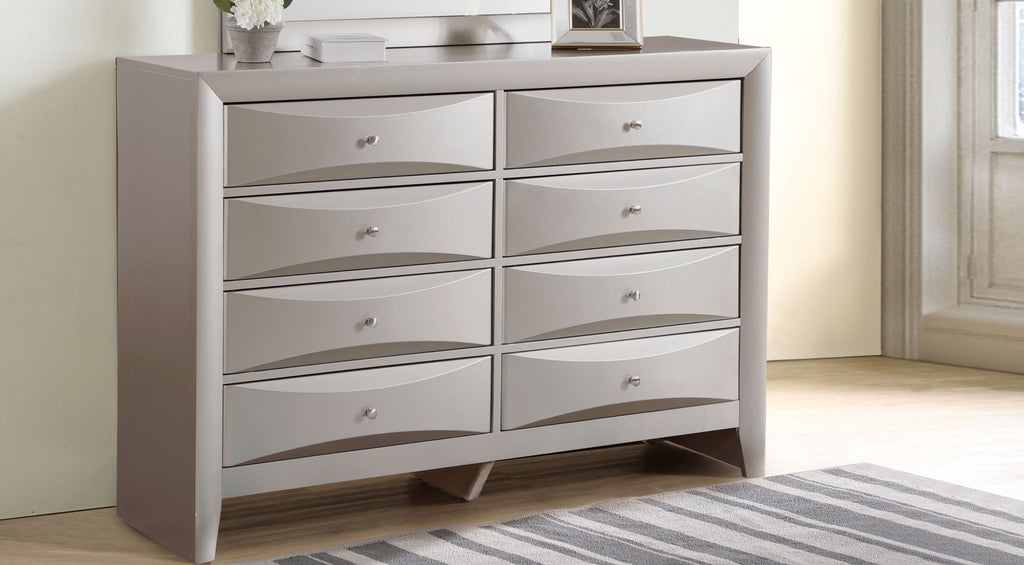 Marilla Dresser with Molded Resin Drawer Fronts - Multiple Colors