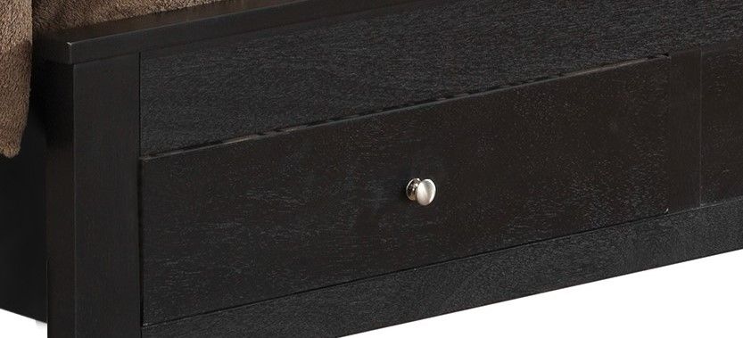 Elegant Storage Bed with Ample Storage - Dark Brown or Black