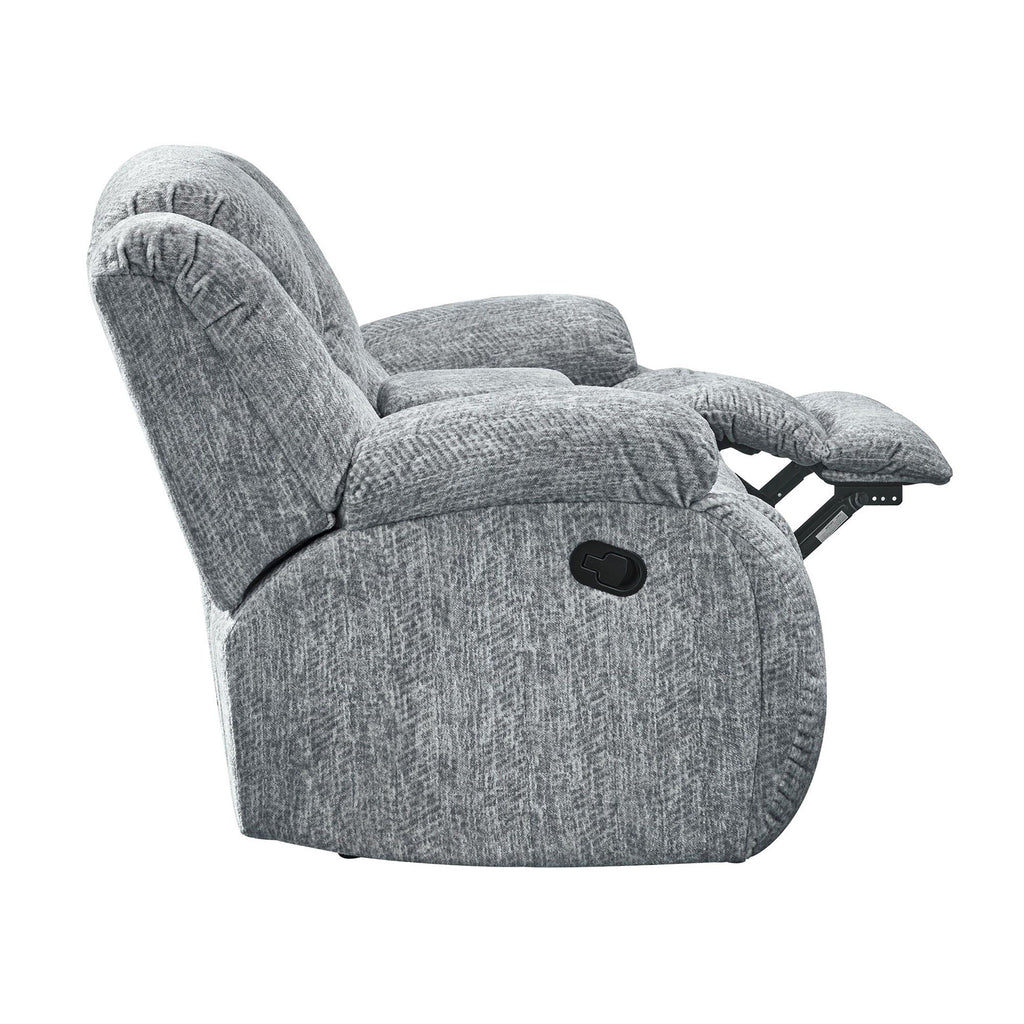 Console Reclining Loveseat with Manual Motion - Black or Gray