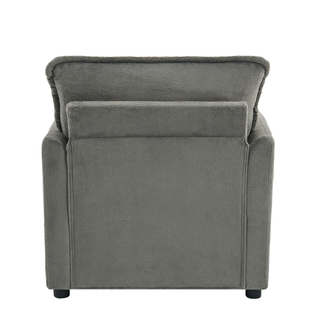 Modern Single Seat Accent Chair with Side Storage Pockets - Multiple Colors