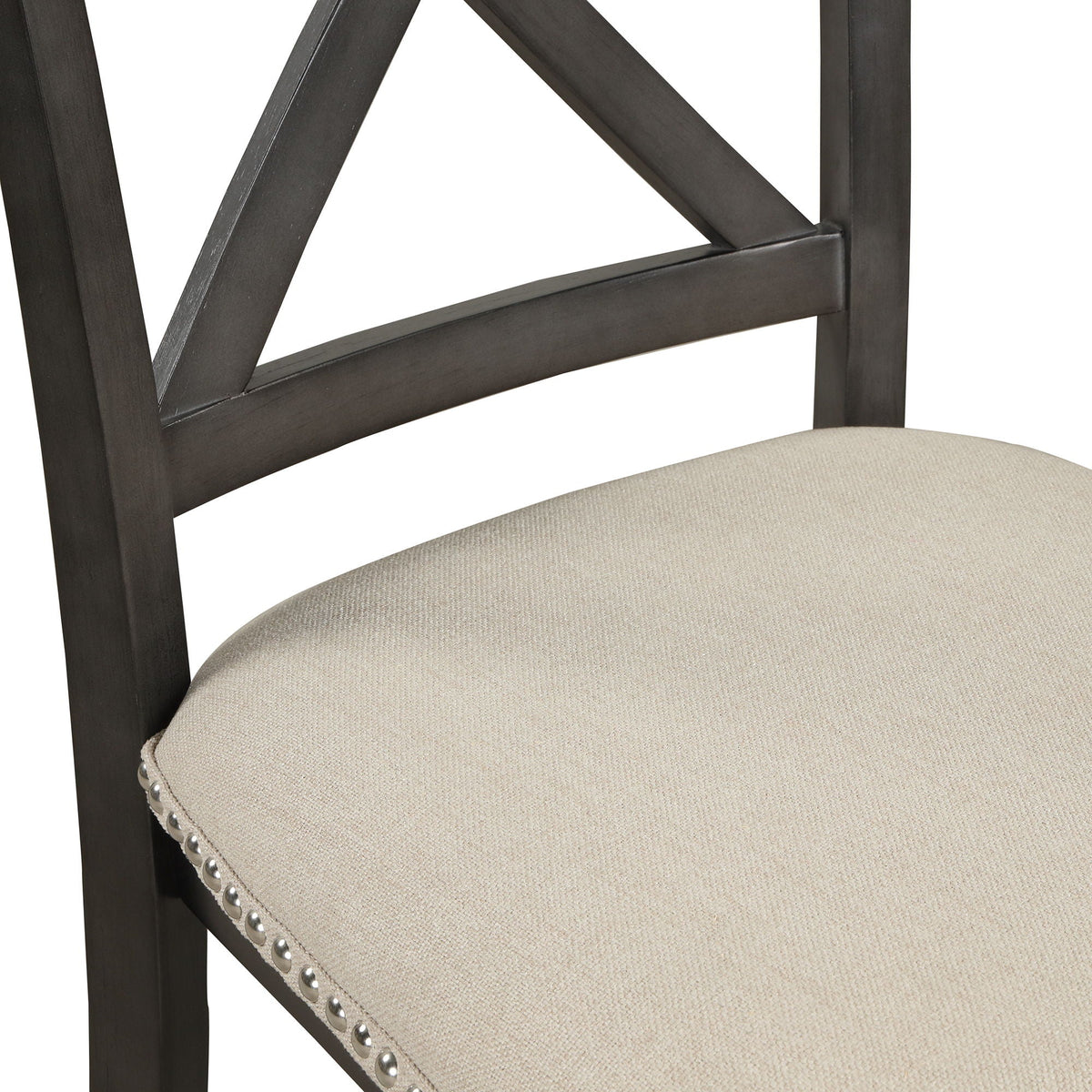 Solid Wood 5 Piece Dining Room Set with Table and 4 Chairs - White or Dark Gray