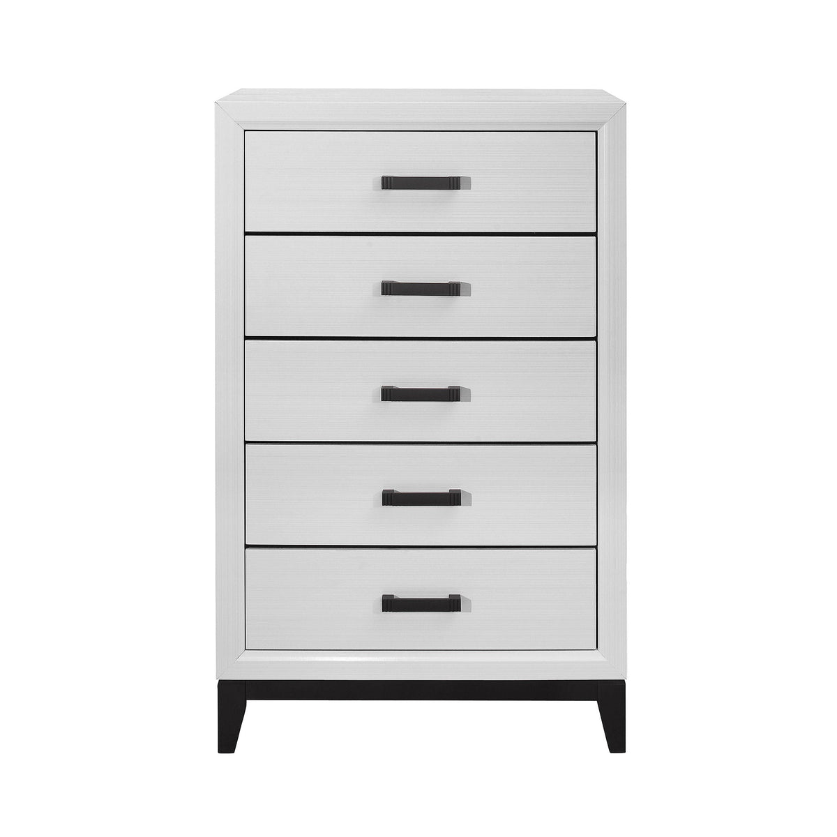 Mirage Chest Accent Chest with Five Drawers - Dark Gray or White