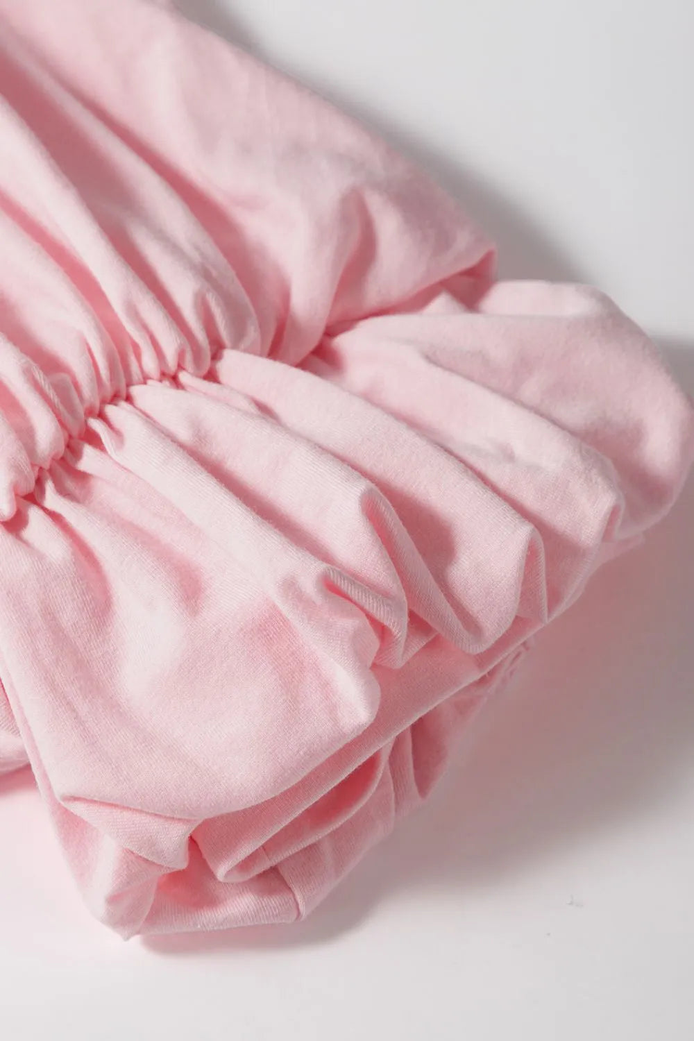 Round Neck Bubble Sleeve Top