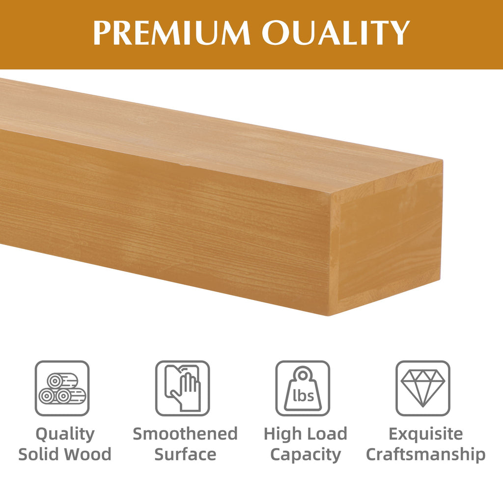 Floating Fireplace Mantel Shelf with Invisible Wall Mount - Multiple Colors
