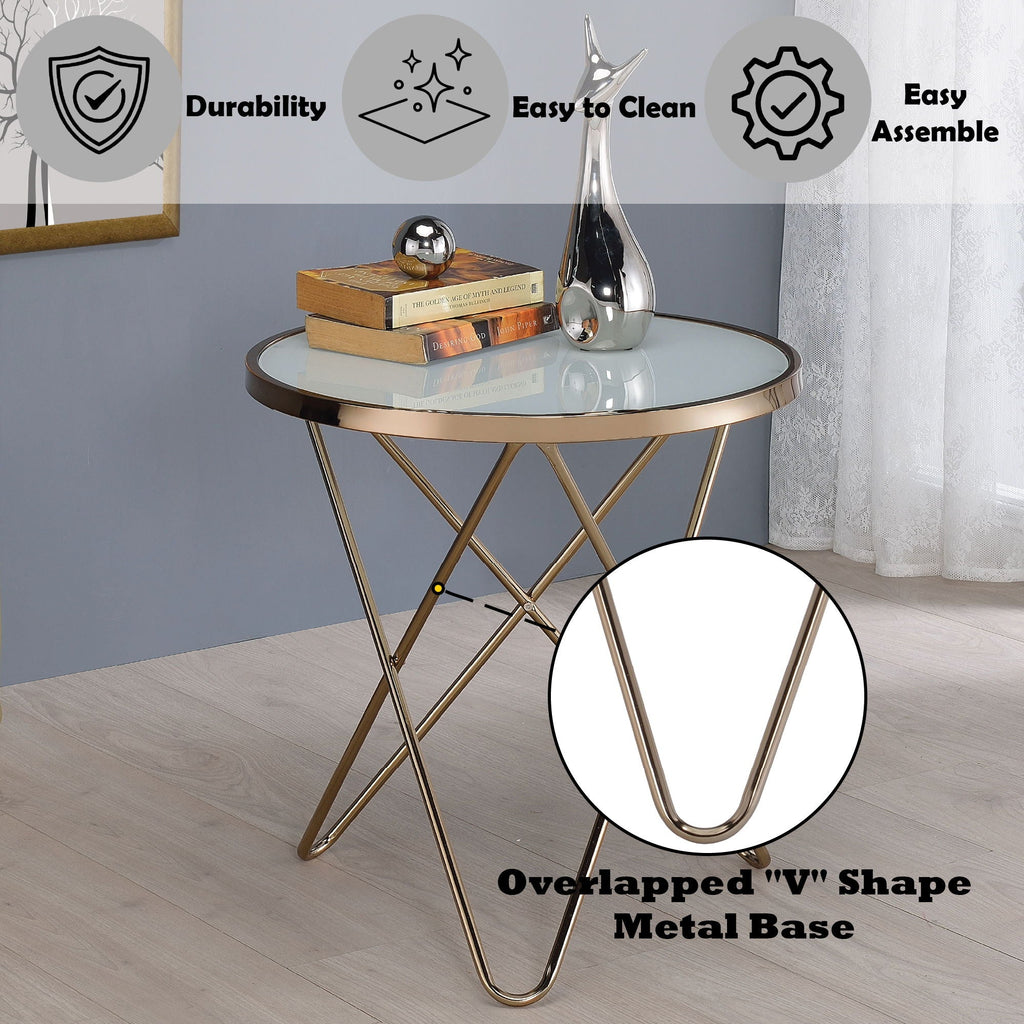 Valora Glass Coffee Table with Smoky Glass Top - Black or White
