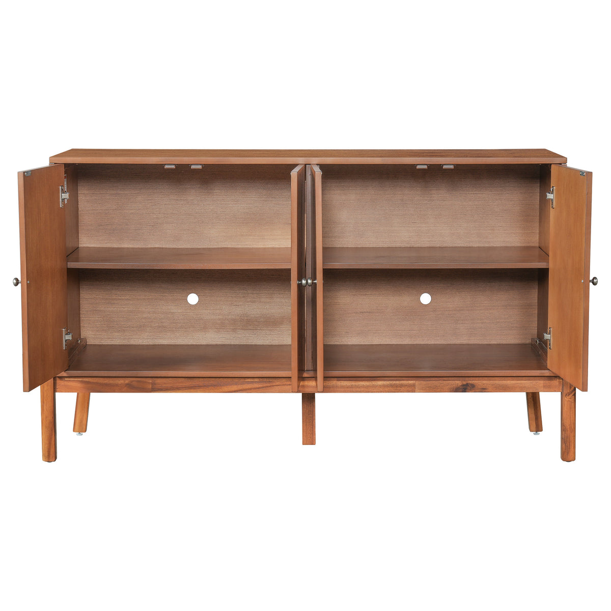 Vintage Sideboard Buffet Cabinet with 4 Doors - Brown or Natural