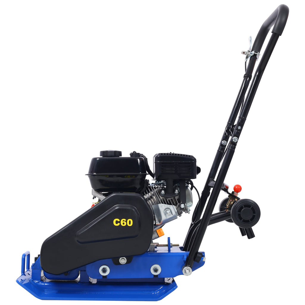 212cc Gas Vibration Plate Compactor with Built-in Wheel - Steel