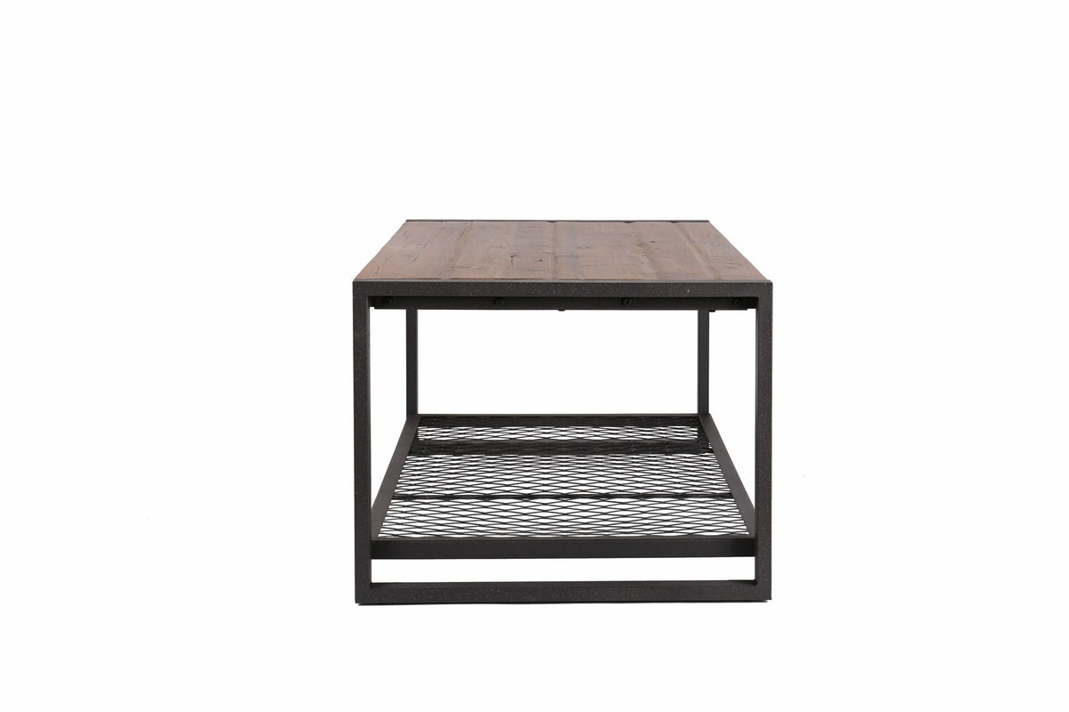 Console Coffee Table with Reclaimed Wood Finish - Natural