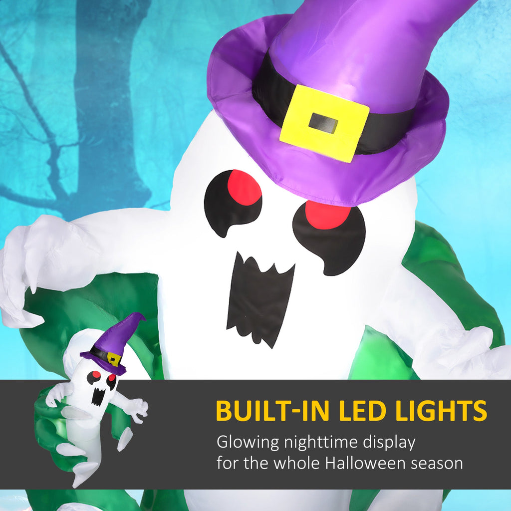 4ft Animated Inflatable Ghost with LED Illumination - Multicolor