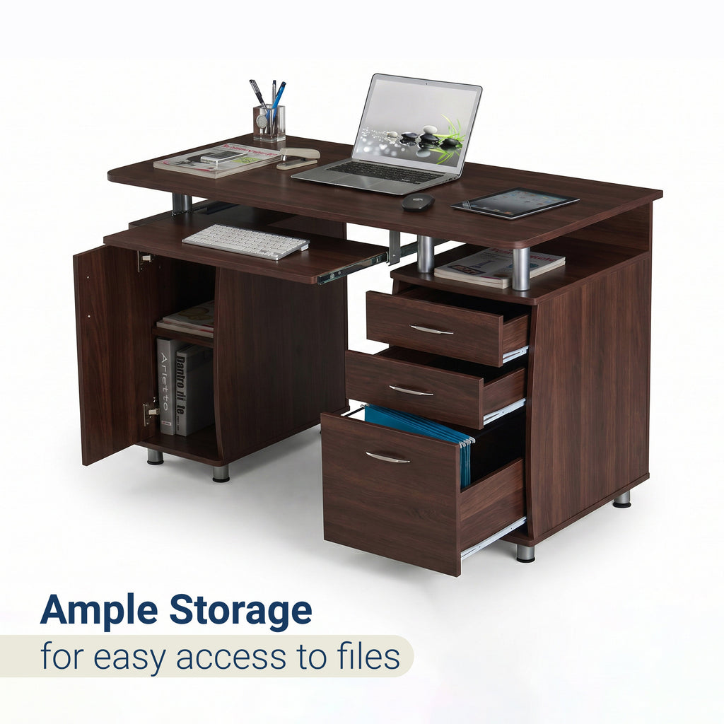 Techni Mobili Complete Workstation Computer Desk with Storage
