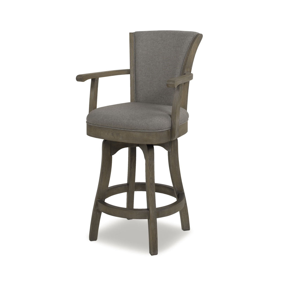 Swivel Counter Height Bar Stool with High Backrest and Solid Hardwood - Multiple Colors